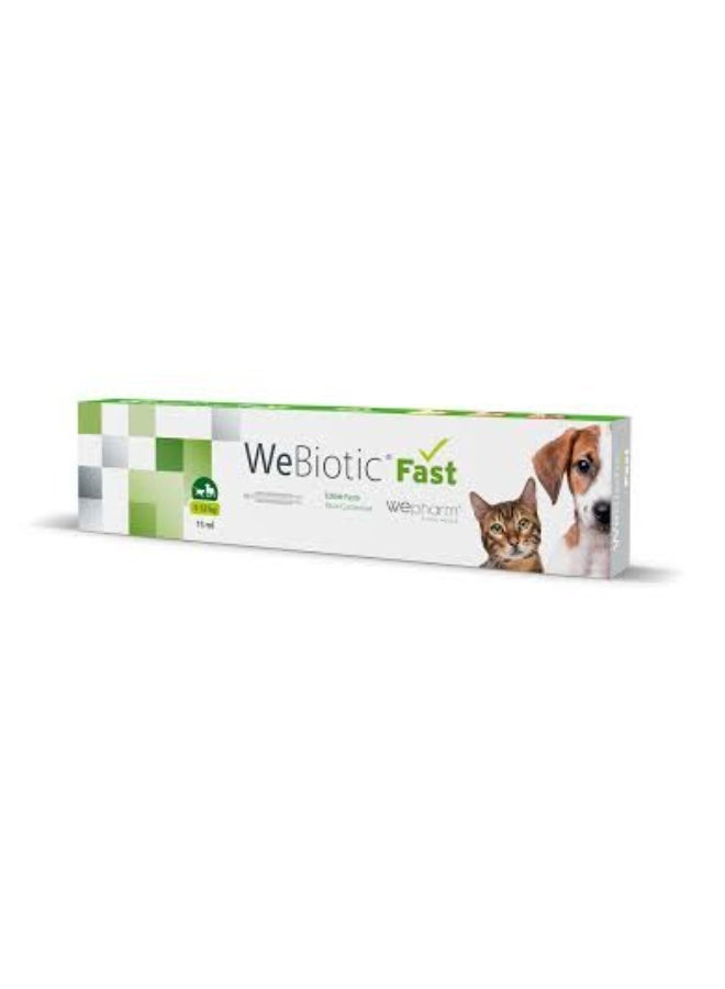 WePharm WeBiotic Fast Paste with Probiotics & Prebiotics inhancing Gastrointestinal Relief for Dogs & Cats, 15 ml - Image 1